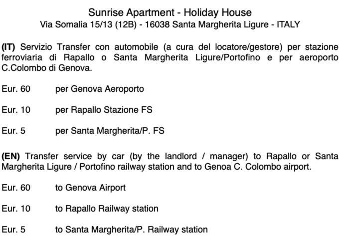 Sunrise Apartment Santa Margherita Ligure Zewnętrze zdjęcie